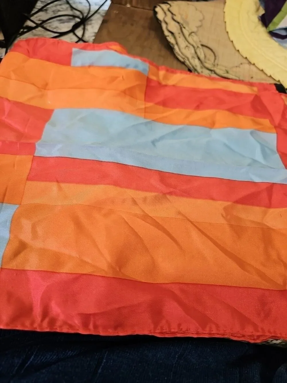 Scarf Orange /red/blue 40